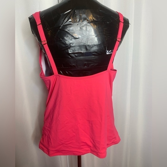 BLEU Rod Beattie Plus Size Ring Me Up Over the Shoulder Tankini Swim Top - Picture 6 of 6